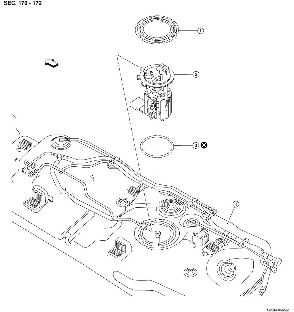 замена бензонасоса цена стоимость работ Pathfinder R52