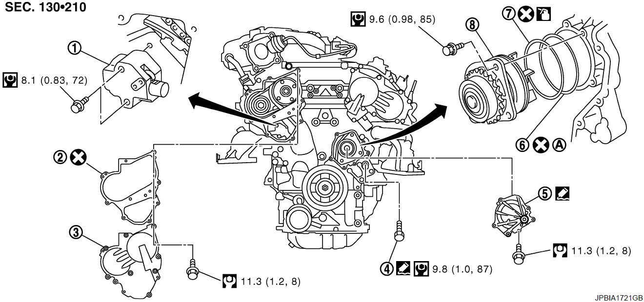 помпа схема teana j32